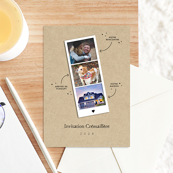 Carte d'invitation Polaroid Carte d'Invitation Après 1