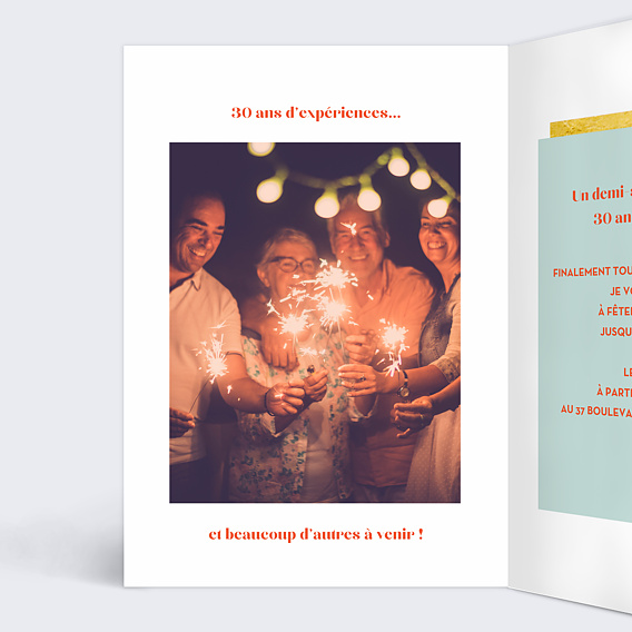 Invitation Anniversaire Adulte Multicolore 3 Photos