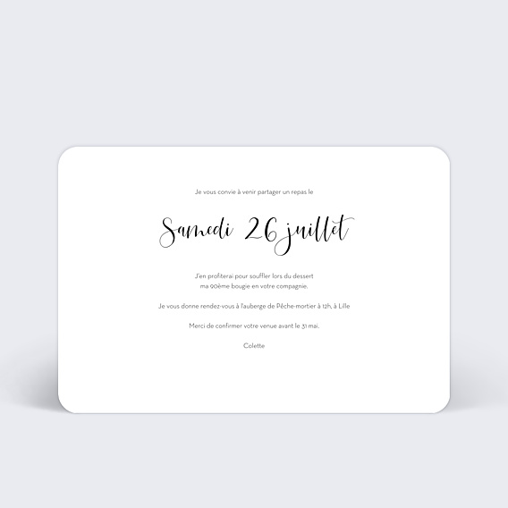 Invitation Anniversaire Adulte 90 ans en photos