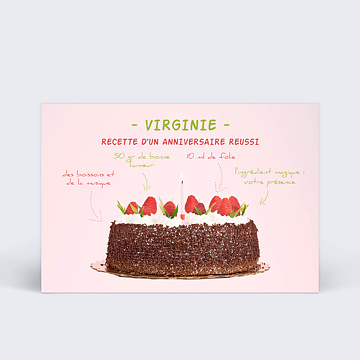 Invitation Anniversaire Virtuelle Gâteau