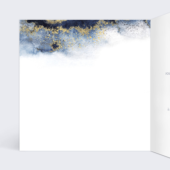 Invitation anniversaire Bleu Intérieur Gauche