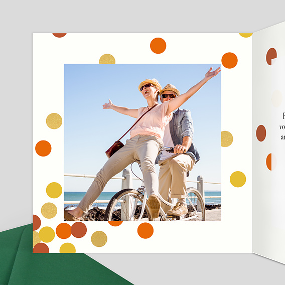 Invitation anniversaire Sobre Intérieur Gauche