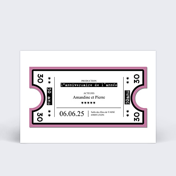 Invitation anniversaire adulte Place de Cinma