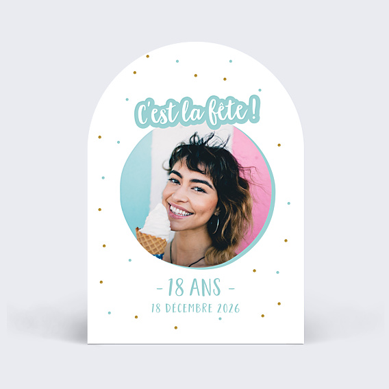 Invitation Anniversaire Adulte Paillettes Pastel