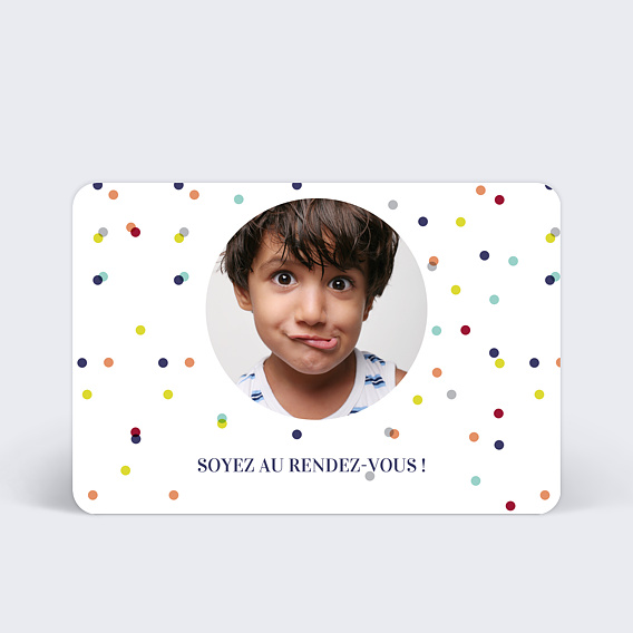 Carte d'invitation Petits Pois
