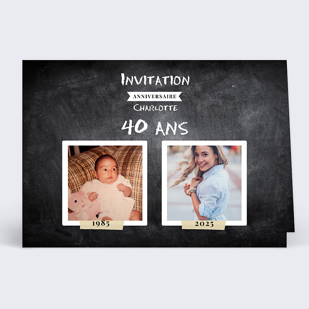 Invitation Anniversaire Avant-Après