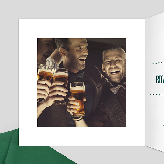 Carte d'invitation Graphique Intérieur Gauche