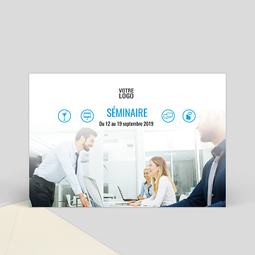 Cartes d’invitations professionnelles virtuelles personnalisables Timeline séminaire