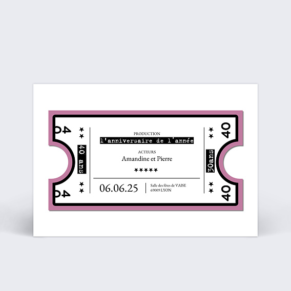 Invitation anniversaire Place de Cinéma