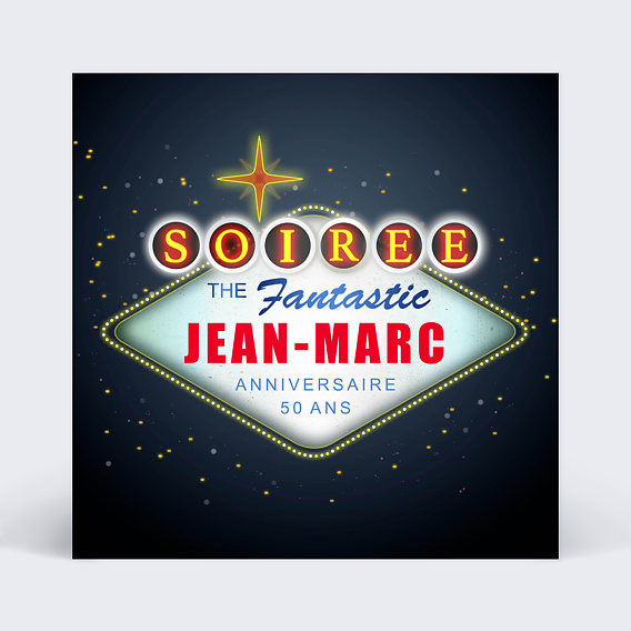 Invitation anniversaire Casino