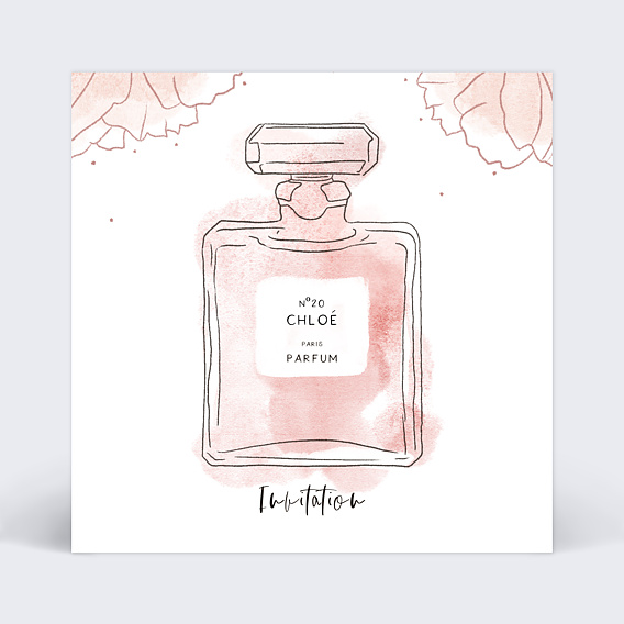 Invitation anniversaire Parfum