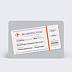 Invitation anniversaire Billet d'Avion Gris