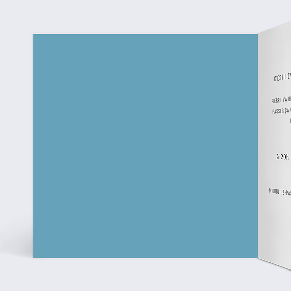 Invitation anniversaire Chut Surprise Intérieur Gauche