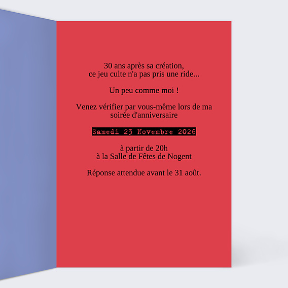 Invitation Anniversaire Adulte Cube