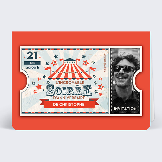 Invitation Anniversaire Adulte Vintage