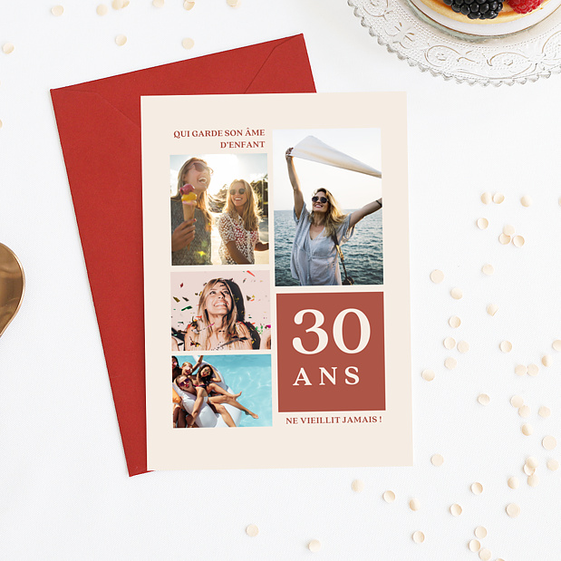 Invitation Anniversaire Classique Femme