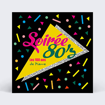 Invitation Anniversaire Adulte 80s