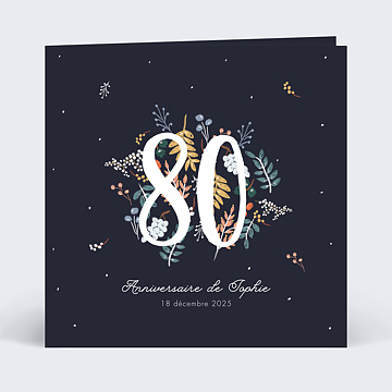 Invitation Anniversaire Adulte Fleurs