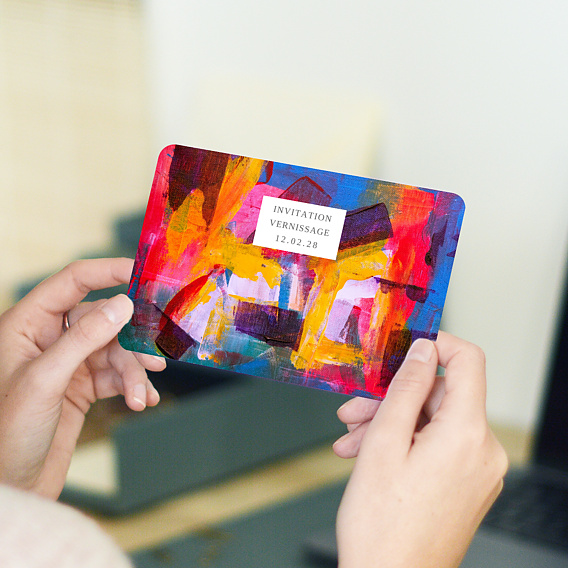 Invitation professionnelle Carte Postale Artiste Après 4