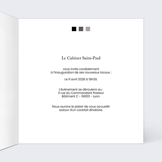 Invitation Professionnelle Inauguration Entreprise