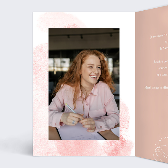 Invitation anniversaire Parfum Intérieur Gauche