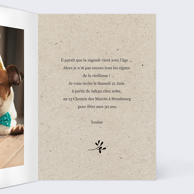 Invitation Anniversaire Photomaton Intérieur Droit