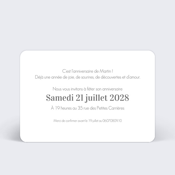 Invitation Toutes Occasions Ruban Bleu
