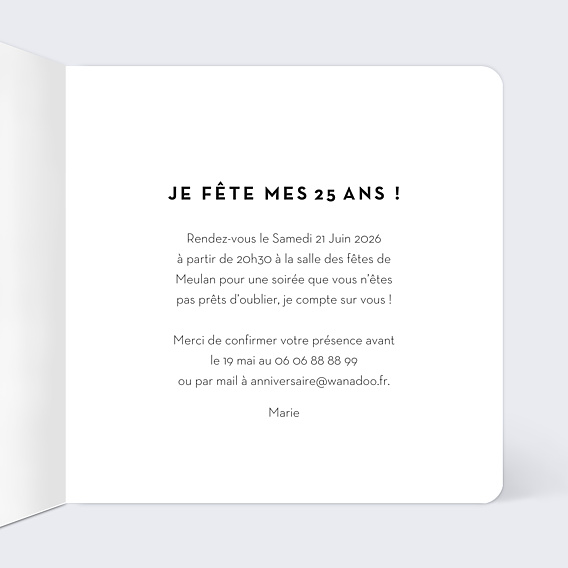 Invitation Anniversaire Adulte Popart 9 Photos