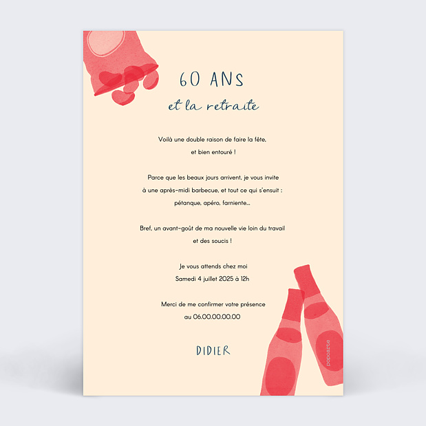 Invitation Anniversaire Barbecue Party Repas Verso