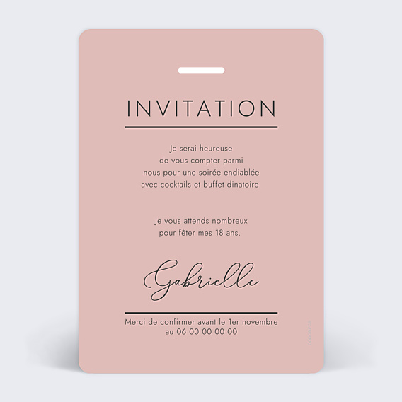 Invitation Anniversaire Adulte Pass VIP