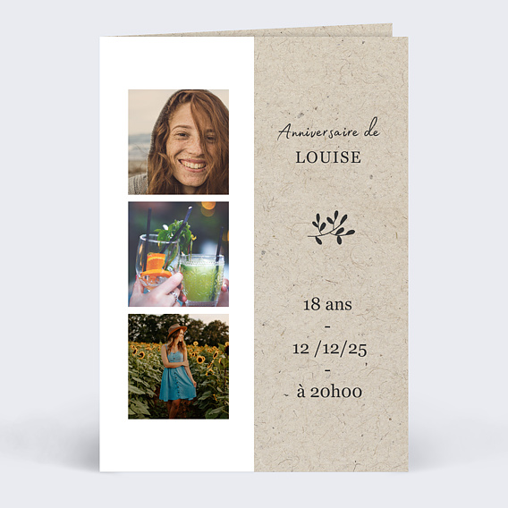 Invitation anniversaire Photomaton