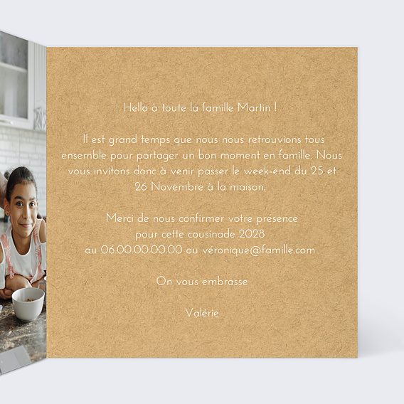 Invitation Toutes Occasions Joli Kraft