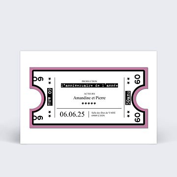 Invitation Anniversaire Adulte Place de cinéma