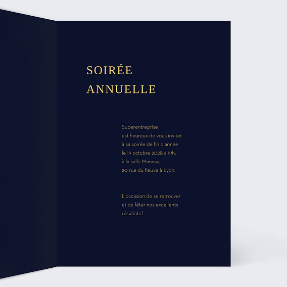 Invitation professionnelle Rosace Chic Intérieur Droit