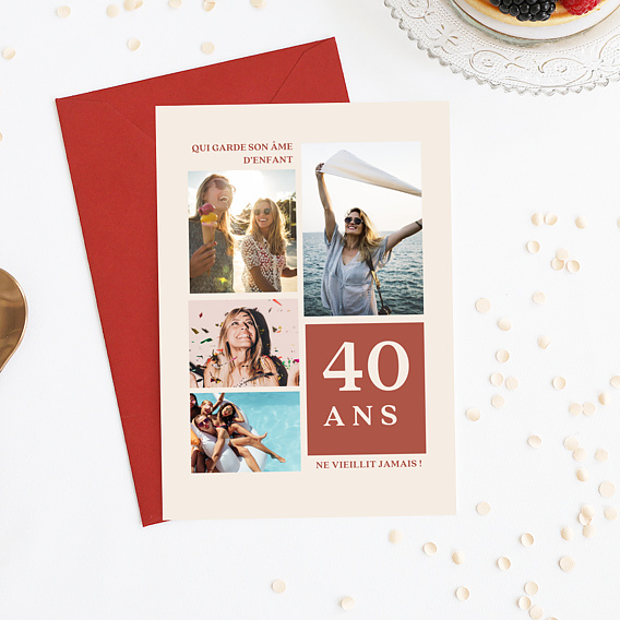Invitation Anniversaire Adulte Classique Femme