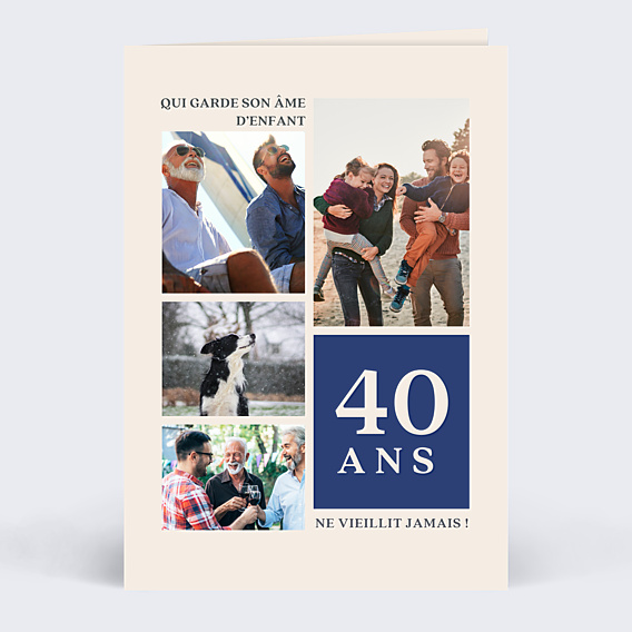 Invitation Anniversaire Adulte Classique Homme