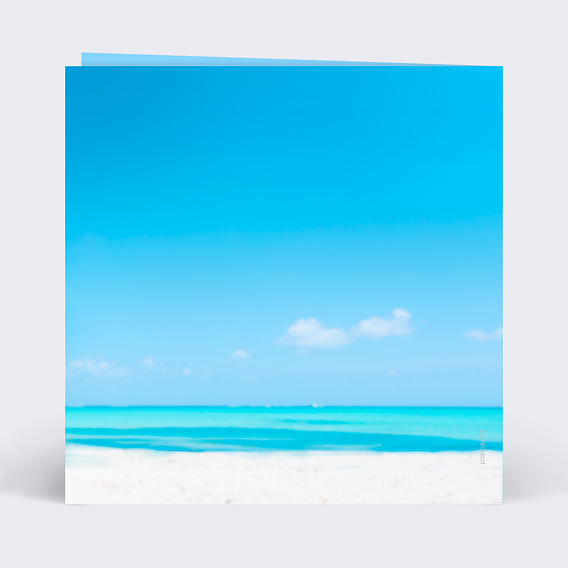 Invitation anniversaire Plage Verso