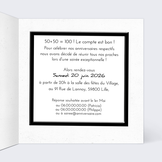 Invitation Anniversaire Adulte Famille 4