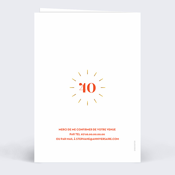 Invitation Anniversaire Adulte Multicolore 3 Photos