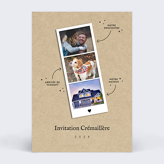 Invitation Toutes Occasions Polaroid Carte d'Invitation
