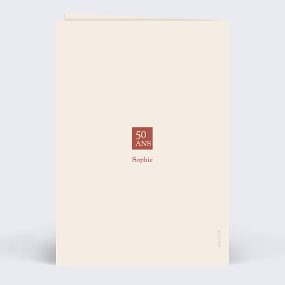 Invitation Anniversaire Adulte Classique Femme
