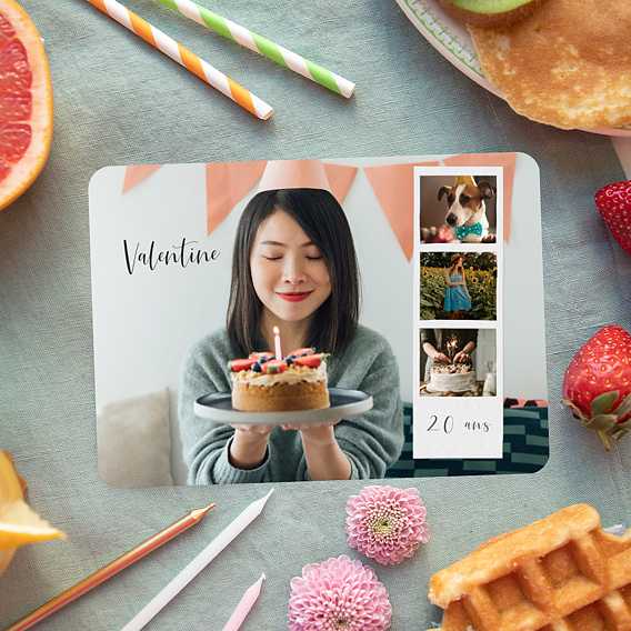 Invitation anniversaire Polaroid Après 1