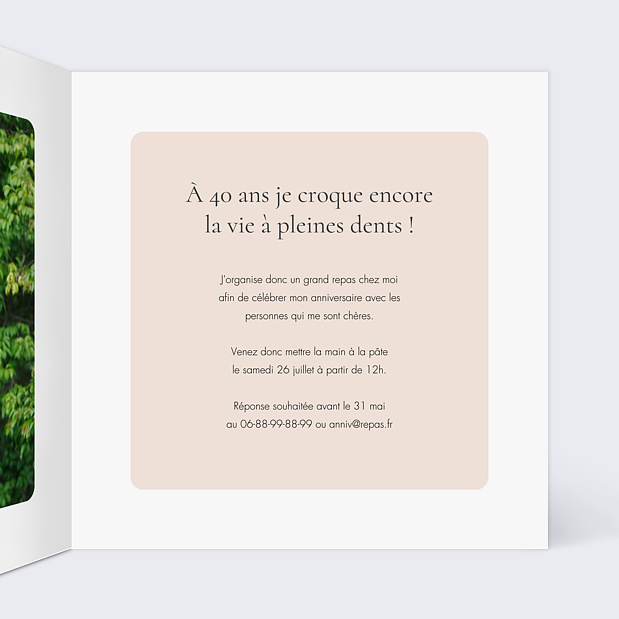 Invitation Anniversaire Macarons Intérieur Droit