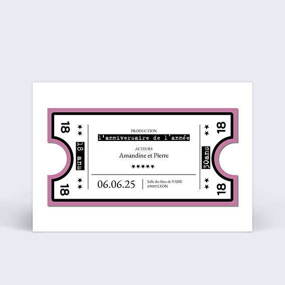 Invitation anniversaire Place de Cinéma