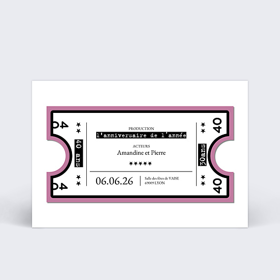 Invitation Anniversaire Adulte Place de Cinéma