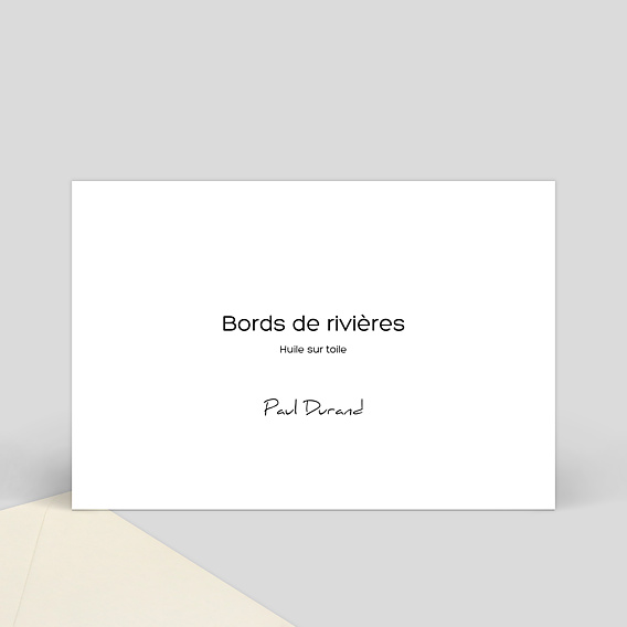 Invitation professionnelle Carte Postale Artiste Verso