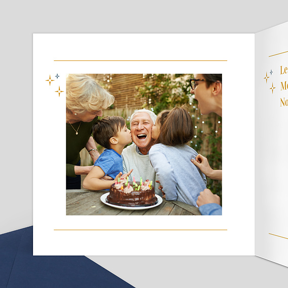 Carte d'invitation 2 en 1 Intérieur Gauche