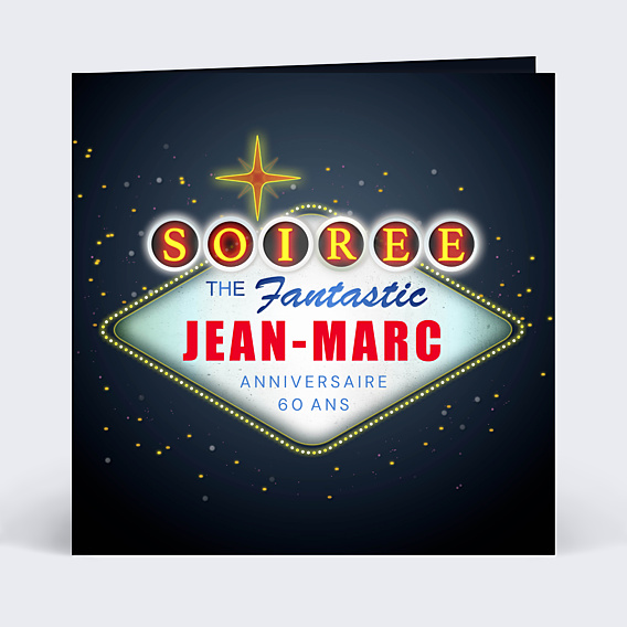 Invitation anniversaire Casino
