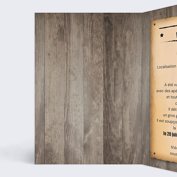 Invitation Anniversaire Adulte Wanted