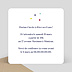 Carte d'invitation Petits Pois Verso